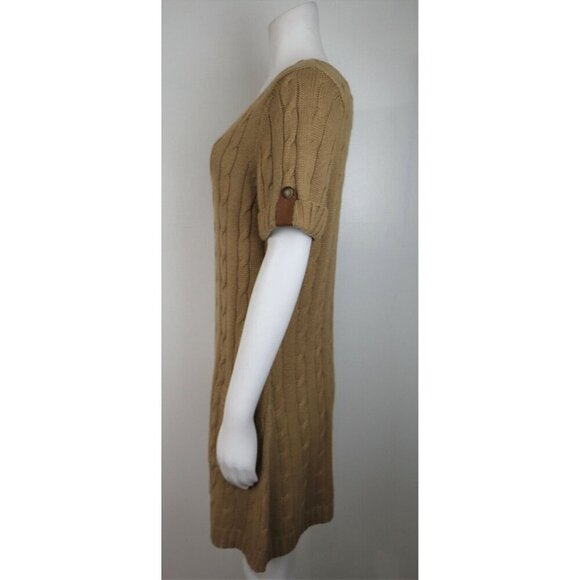 I HEART RONSON - LOVE -  WOMEN'S TAN BROWN SWEATER DRESS - SIZE L - Picture 3 of 5